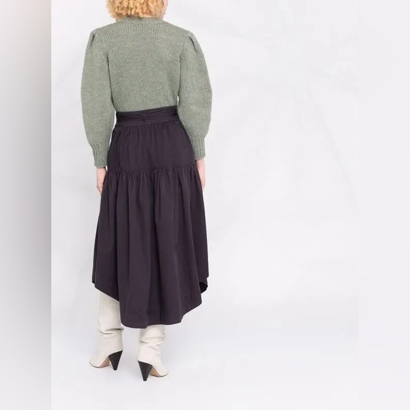 Ulla Johnson Griffin Gathered-Detail Tie Waist Skirt Size 6 - Picture 2 of 12